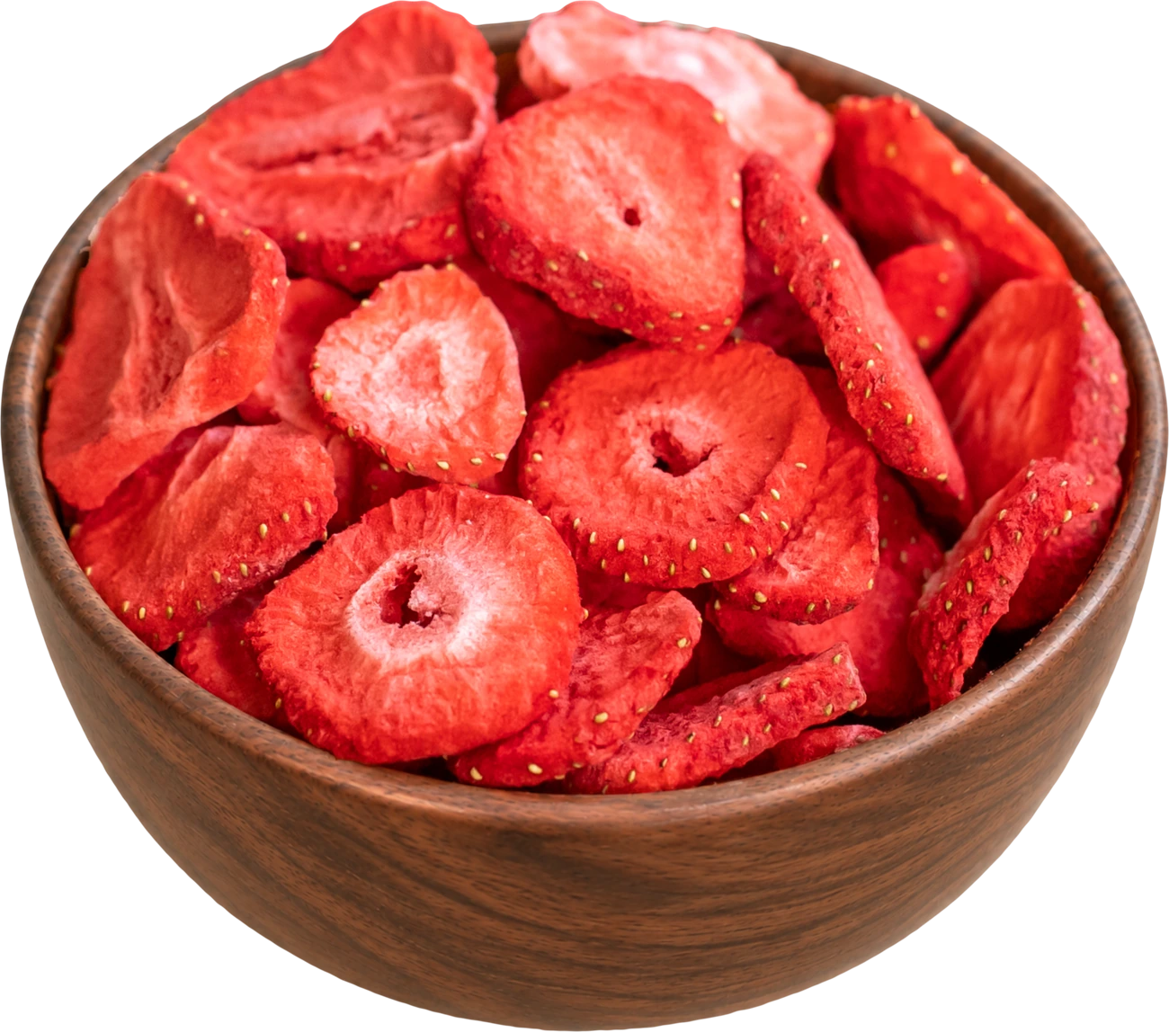 SPIRAPEAK freeze-dried strawberry slices in a bowl